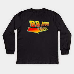 Back To The Future - 88 mph Kids Long Sleeve T-Shirt